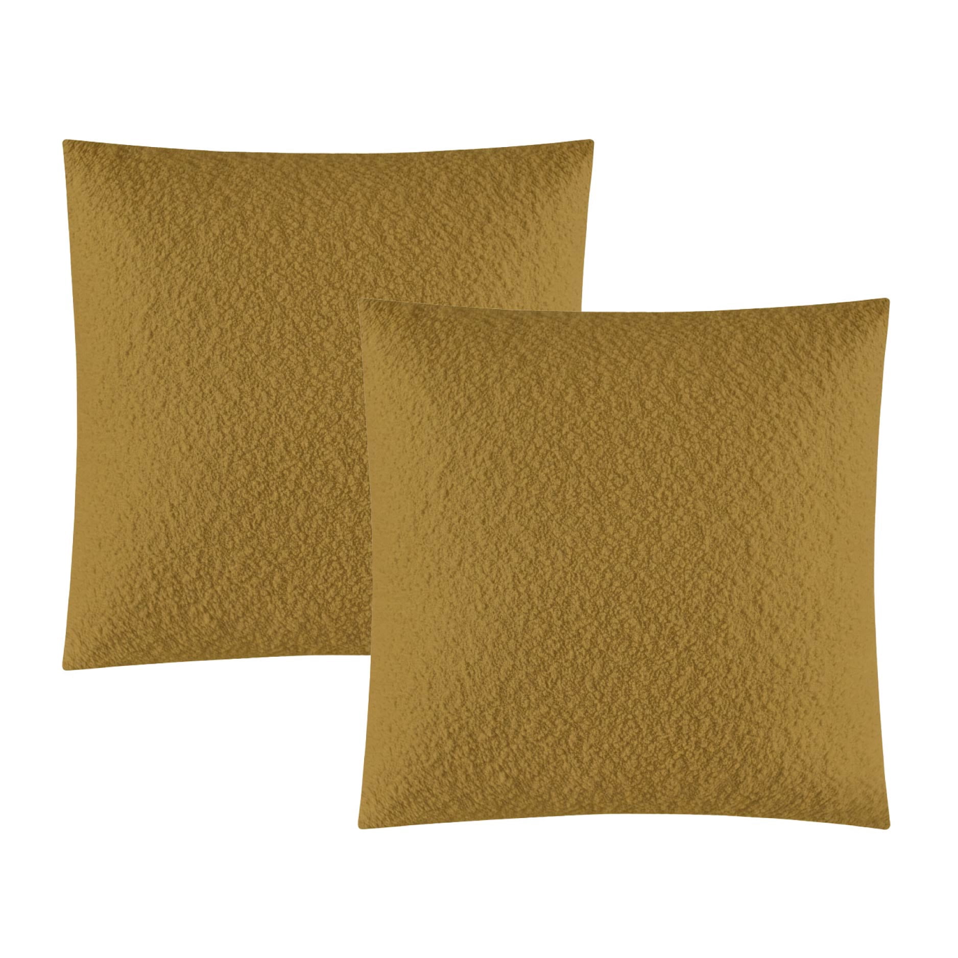 Mainstays 18"x18" Boucle Decorative Throw Pillow Cover- 2Pk- Brown Butter