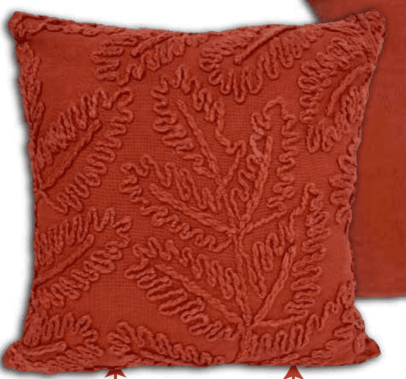 Mainstays 18"x18" Fern Decorative Pillow, White