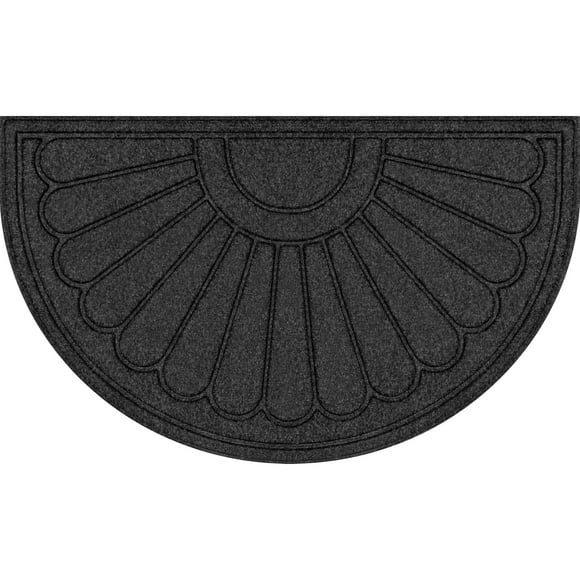 Mainstays 18"x30" Gray Sunburst Polyester Utility Entryway Door Mat
