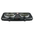 Mainstays 1800 W Double Burner Black Electric Cooktop, 1 Each