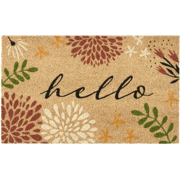 Mainstays 18X30 Hello Bloom Outdoor Coir Mat