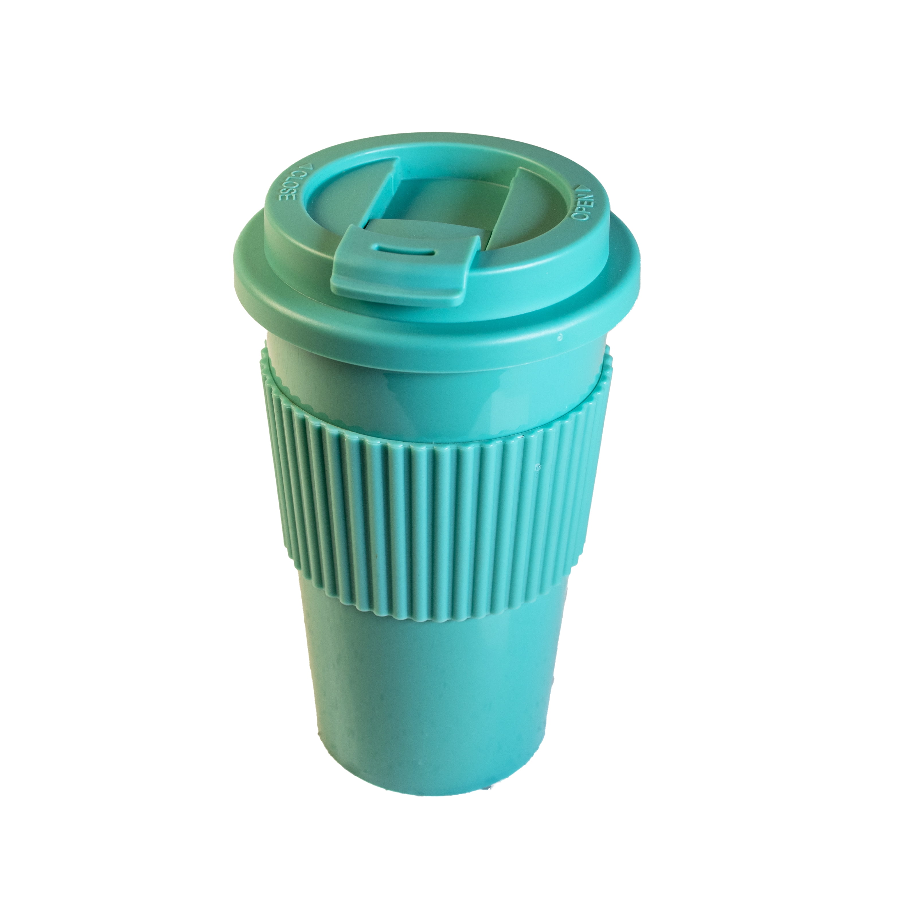 Mainstays 18oz Plastic To Go Coffee Tumbler, Blue Perfect for Your On-The-Go Beverages