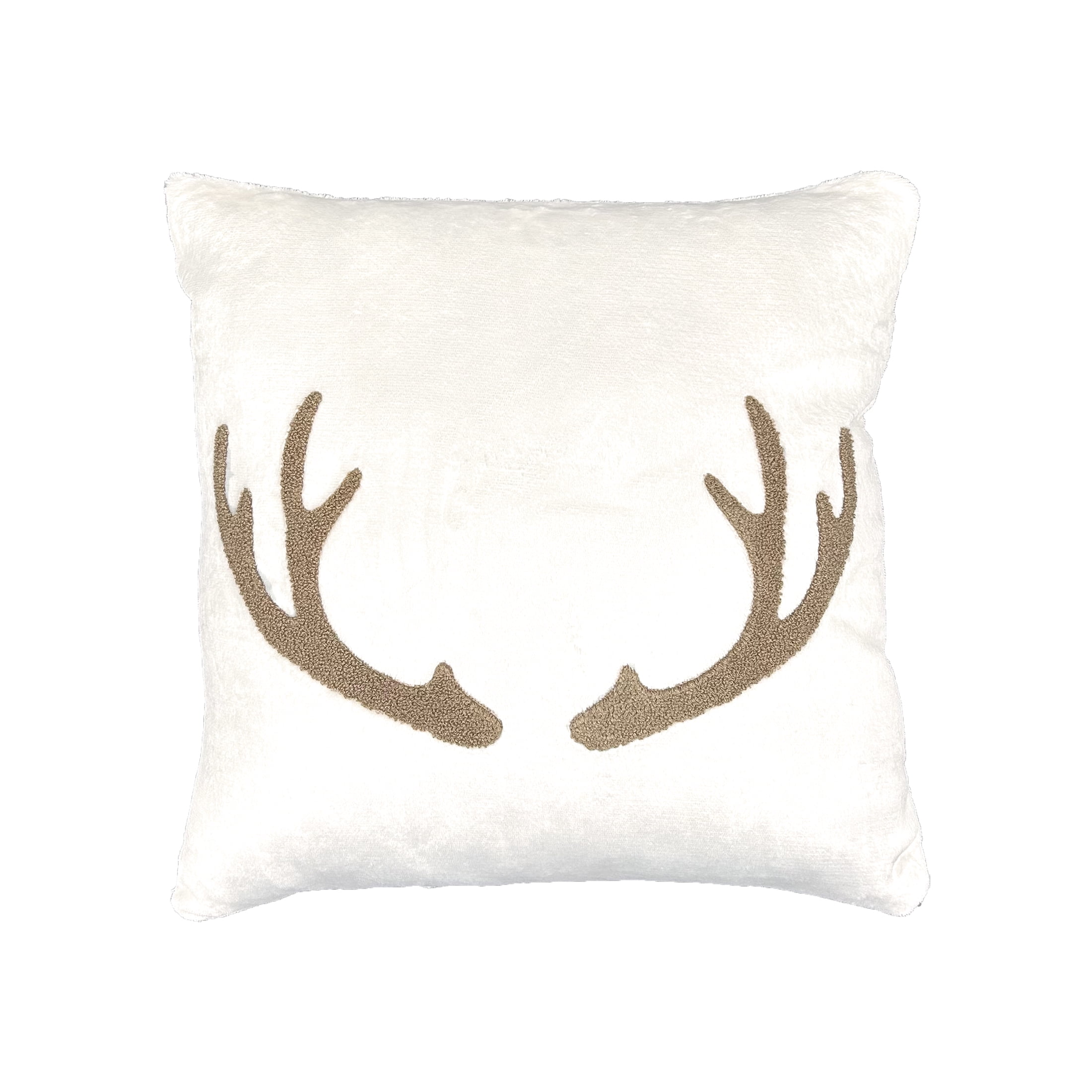 Mainstays 18 x 18 Decorative Antler Pillow Ivory 1 count Walmart