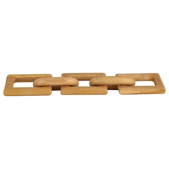 Mainstays 19.49" Natural Teak Finish Wood Decorative Links