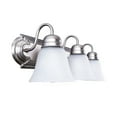 thumbnail image 1 of Mainstays 19.69in Classic LED Bathroom Vanity Light for Mirrors, 3 Alabaster Shades E26 Base, Satin, 1 of 11