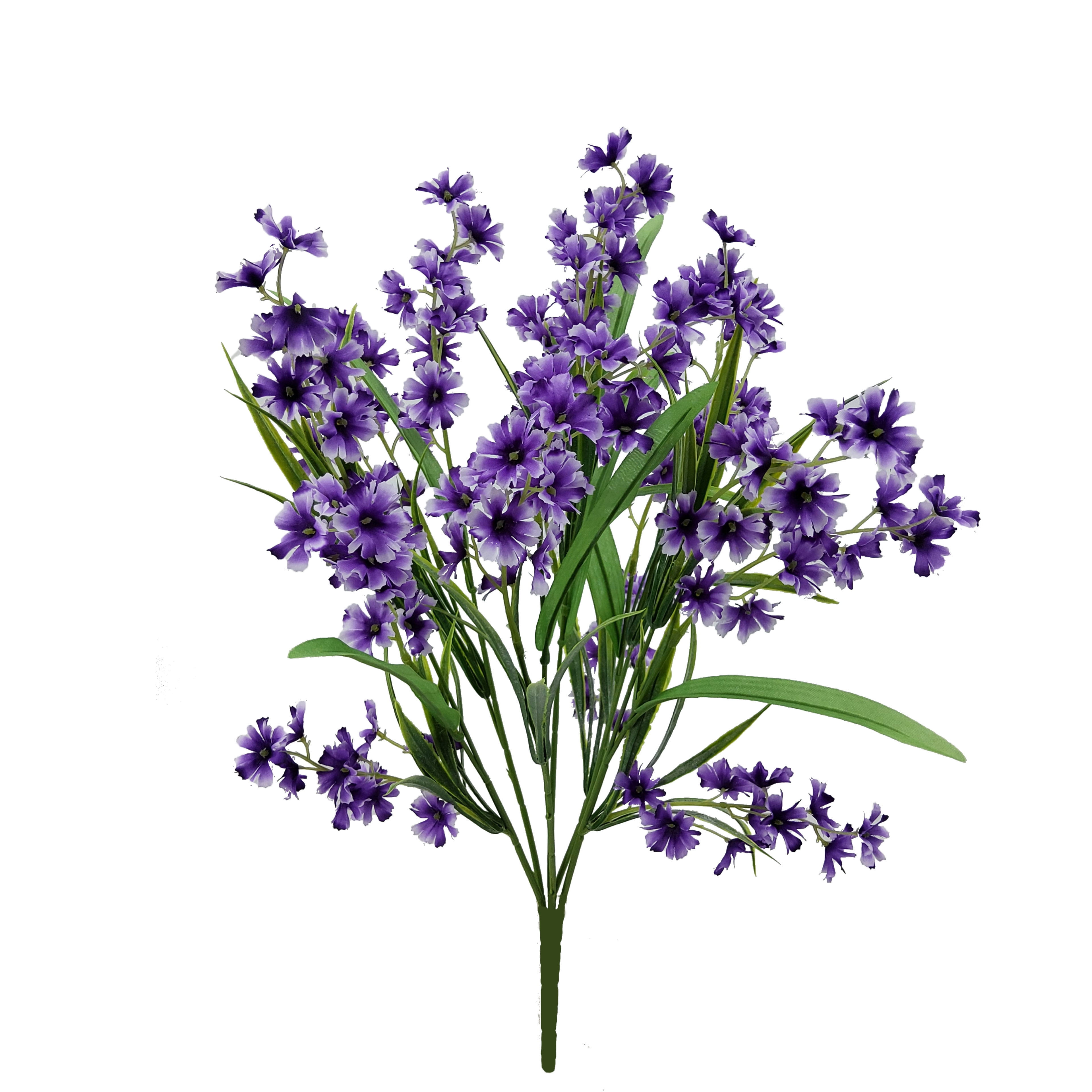 Mainstays 19" Artificial Flower Wild Flower Bush, Purple Color