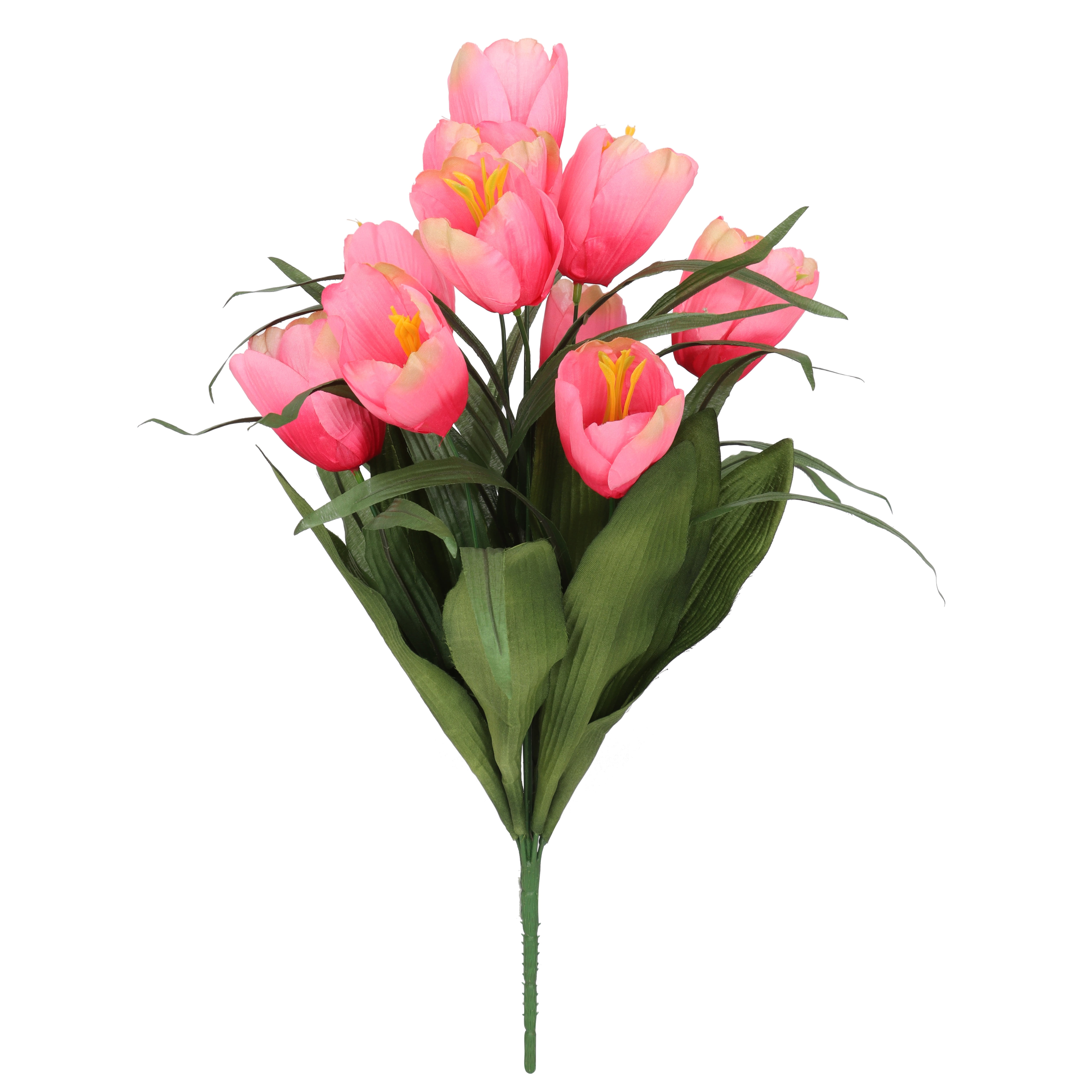 Mainstays 19" Artificial Hot Pink Tulip Flower