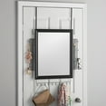 Mainstays 19" x 23" OvertheDoor MultiFunction Mirror, Black