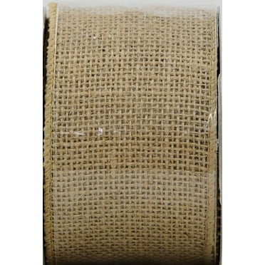 Mainstays 2.5"X15' Wired Natural Fine Weave Burlap Ribbon , 1 Each