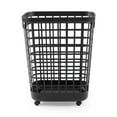 thumbnail interactive-video image 1 of Mainstays 2.6 Bushel Rolling Laundry Hamper, Black Plastic, 1 of 12