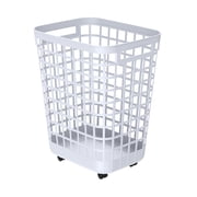 Mainstays 2.6-Bushel White Rolling Laundry Hamper, Easy-Clean Plastic