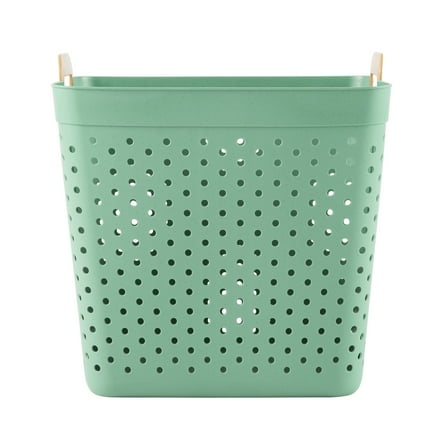 Mainstays 2 Bushel Laundry Basket, Flex Rectangle Deco, Sage Green, Adult