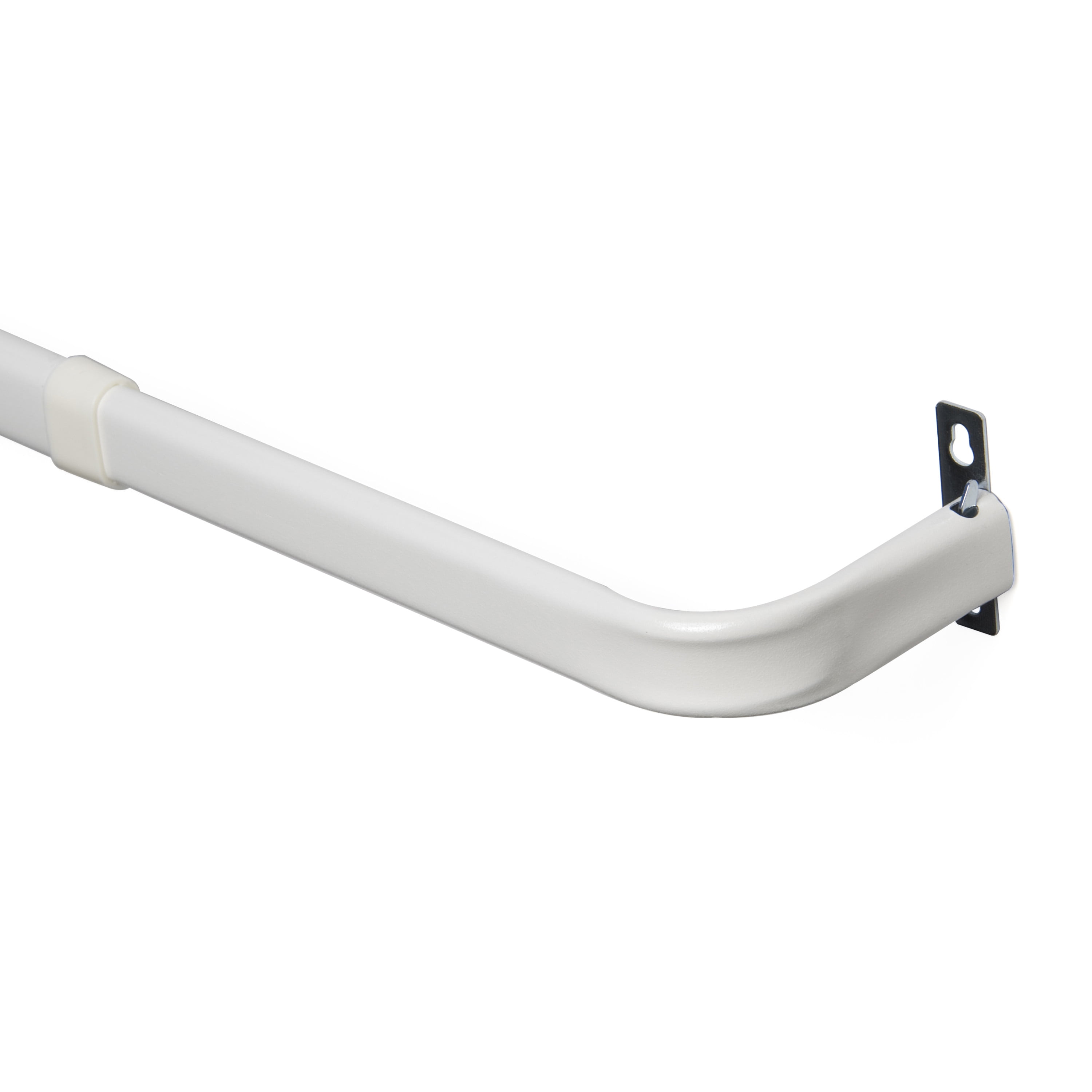 Mainstays 2" Metal Wrap Curtain Rod, 18-28", White