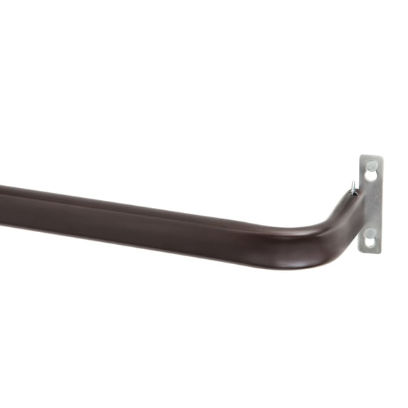Mainstays Metal Wraparound Adjustable Curtain Rod, 28-46 in, Espresso