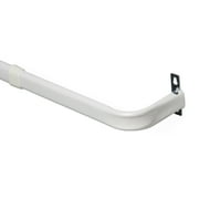 Mainstays 2" Basic Metal Wrap Around Adjustable Curtain Rod, 28-46" Adjustable Length, White Finish