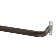 Mainstays 2" Basic Metal Wrap Around Adjustable Curtain Rod, 48-86" Adjustable Length, Espresso Finish
