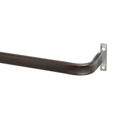 Mainstays 2" Clearance Basic Metal Wrap Around Adjustable Curtain Rod, 48-86" Adjustable Length, Espresso Finish