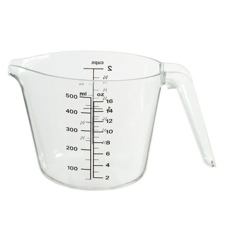 Mainstays 2-Cup Large Spout Plastic Measuring Cup, Clear