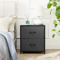 Mainstays 2 Drawer Fabric Storage Nightstand, Grey