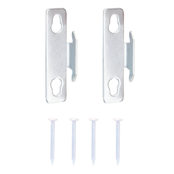 Mainstays 2 Metal Curtain Mounting Brackets, Silver