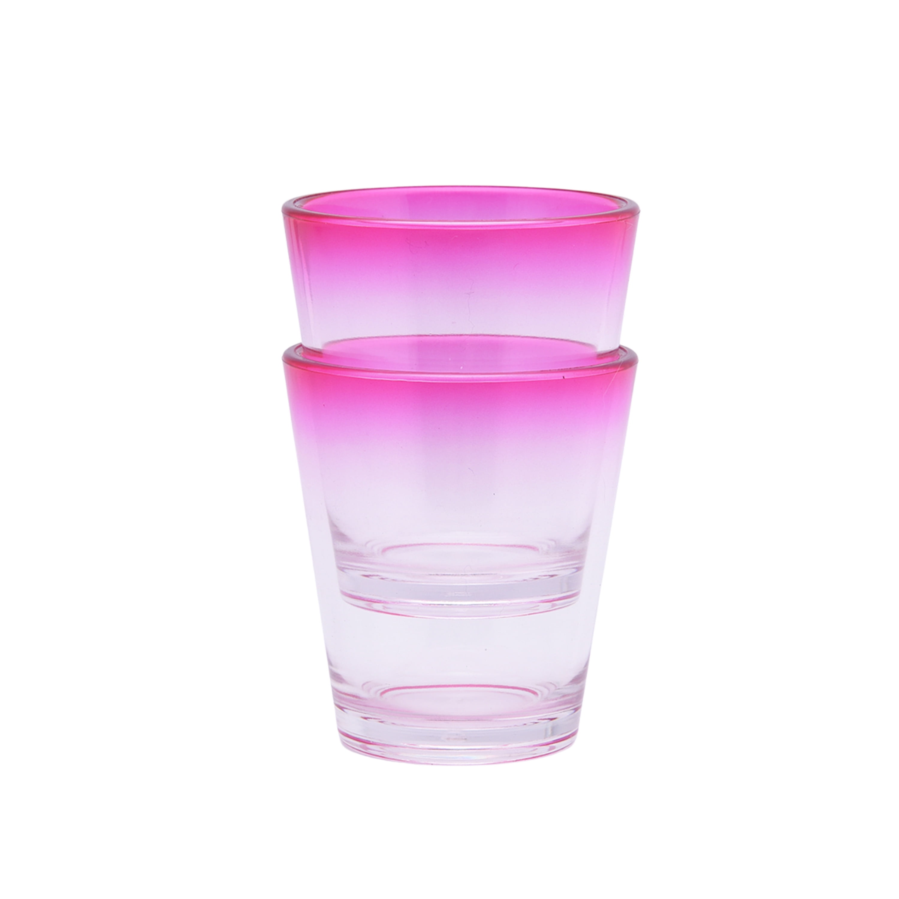Mainstays 19-Ounce Acrylic Pink Rim Stemless Wine Tumbler