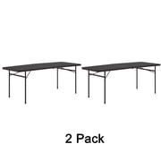 Mainstays 2 Pack 6ft Rectangle Centerfold Folding Table, Black