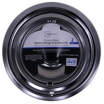 Mainstays 2 Pack Drip Bowls Steel with Chrome Finish.