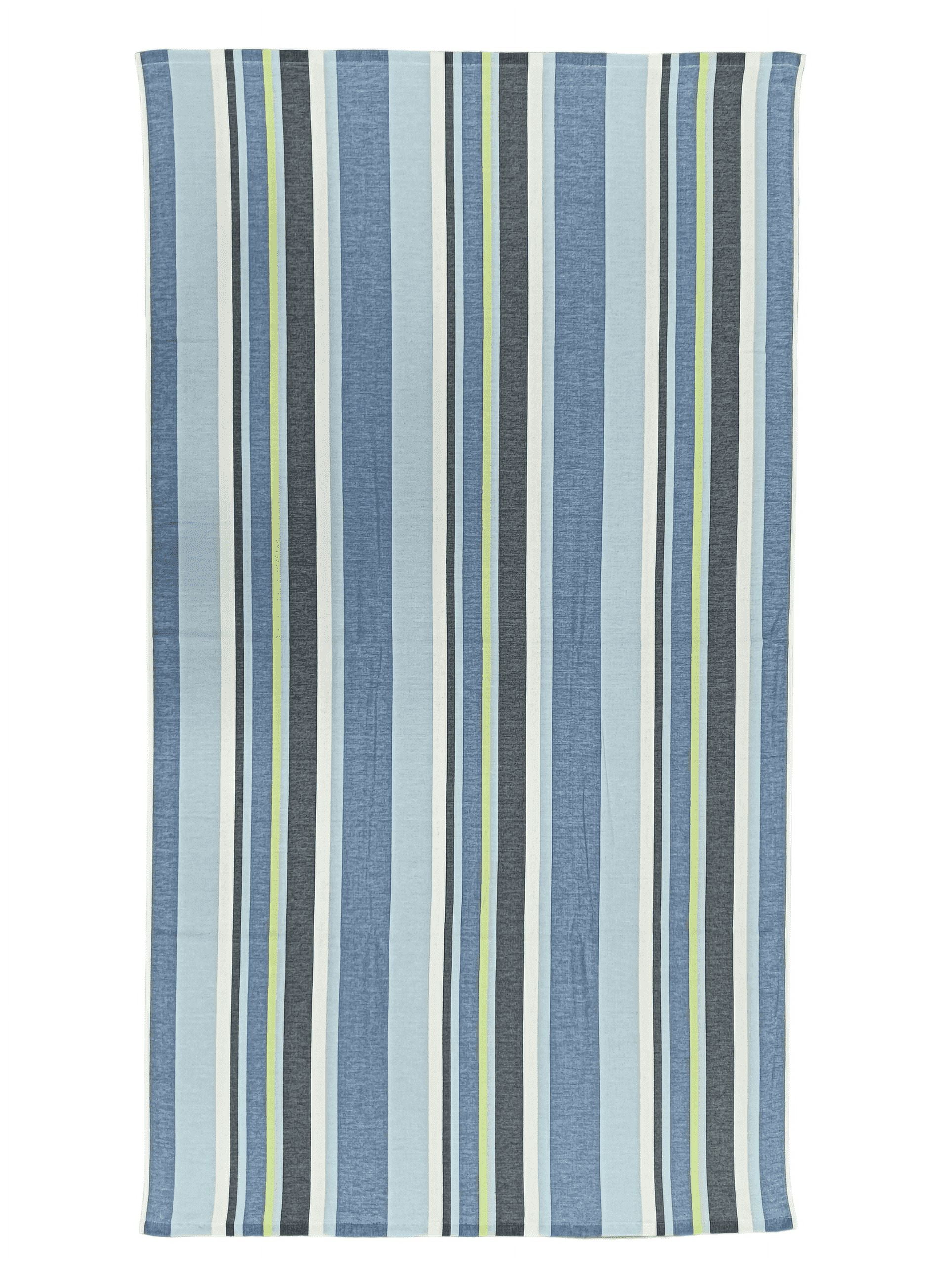 Mainstays 2 Pack Fouta, 72"x40", Cotton Blend Beach Towels, Blue