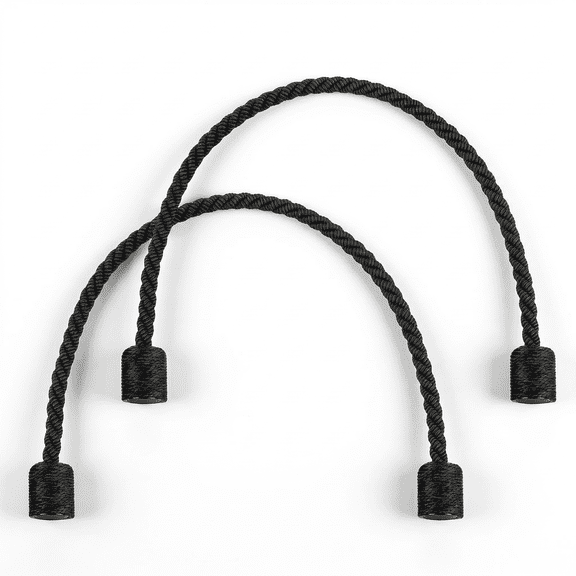 Mainstays 2 Magnetic Tiebacks, Black