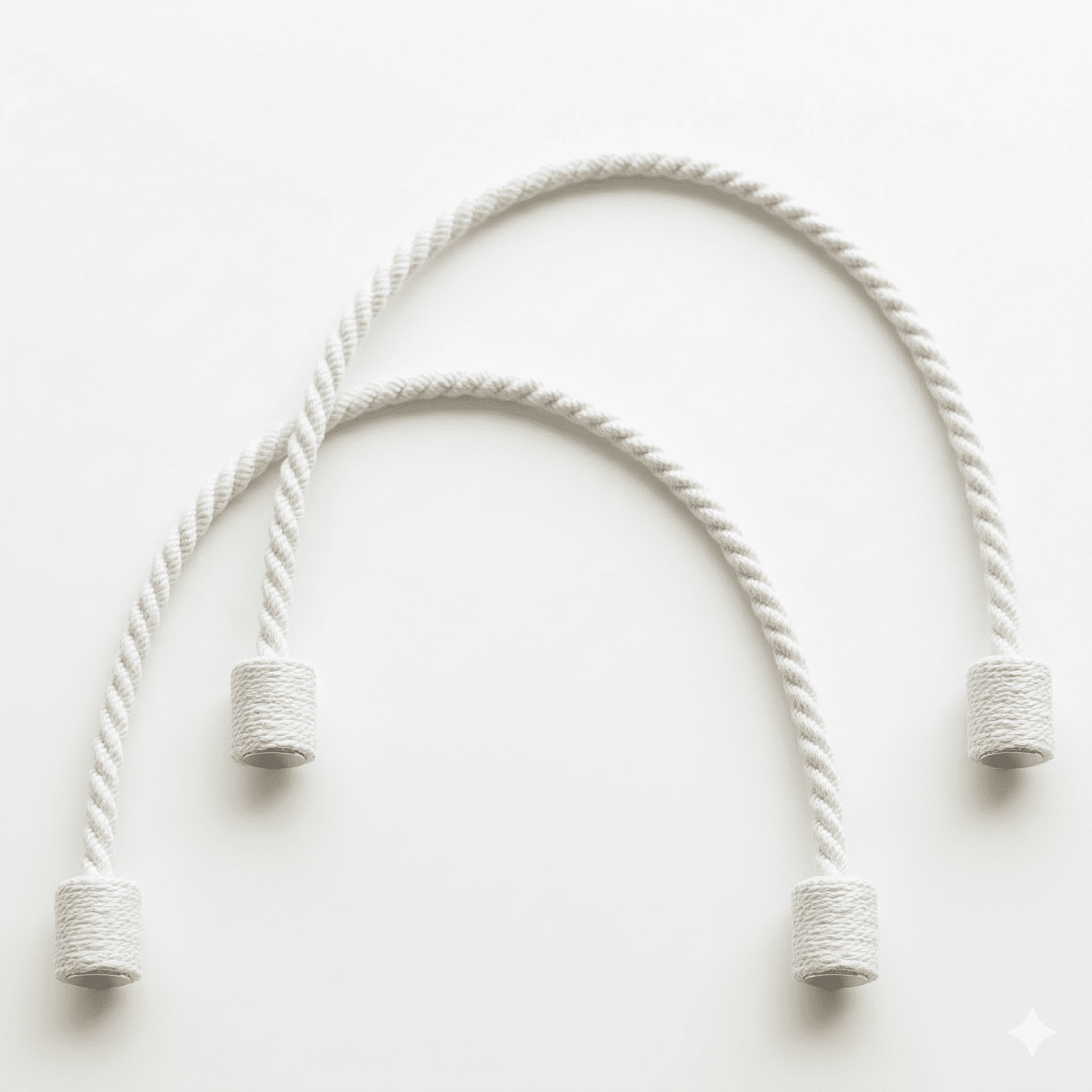Mainstays 2-Pack Magnetic Tiebacks for Curtains, 18 Inch - White