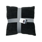 Mainstays 18" x 18" Solid Chenille Black Polyester Decorative Pillow Set (2 Count)