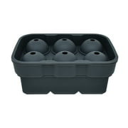 Mainstays, Ice Cube Tray, 2 Pack Silicone Ice Cube Tray Grey, Square & Sphere Combo, 2 pack, perfect for chilled drink preparation