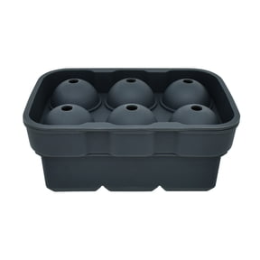 Mainstays, Ice Cube Tray, 2 Pack Silicone Ice Cube Tray Grey, Square & Sphere Combo, 2 pack, perfect for chilled drink preparation