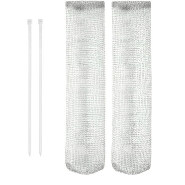 Mainstays 2-Pack 10.6" Stainless Steel Mesh Lint Traps Universal Washer Hose Filter Silver