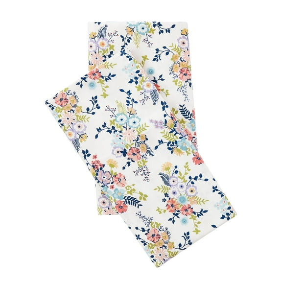 Mainstays 2-Piece 300 Thread Count Multi Floral Print CVC Cotton Blend Pillowcase Set, Standard/Queen