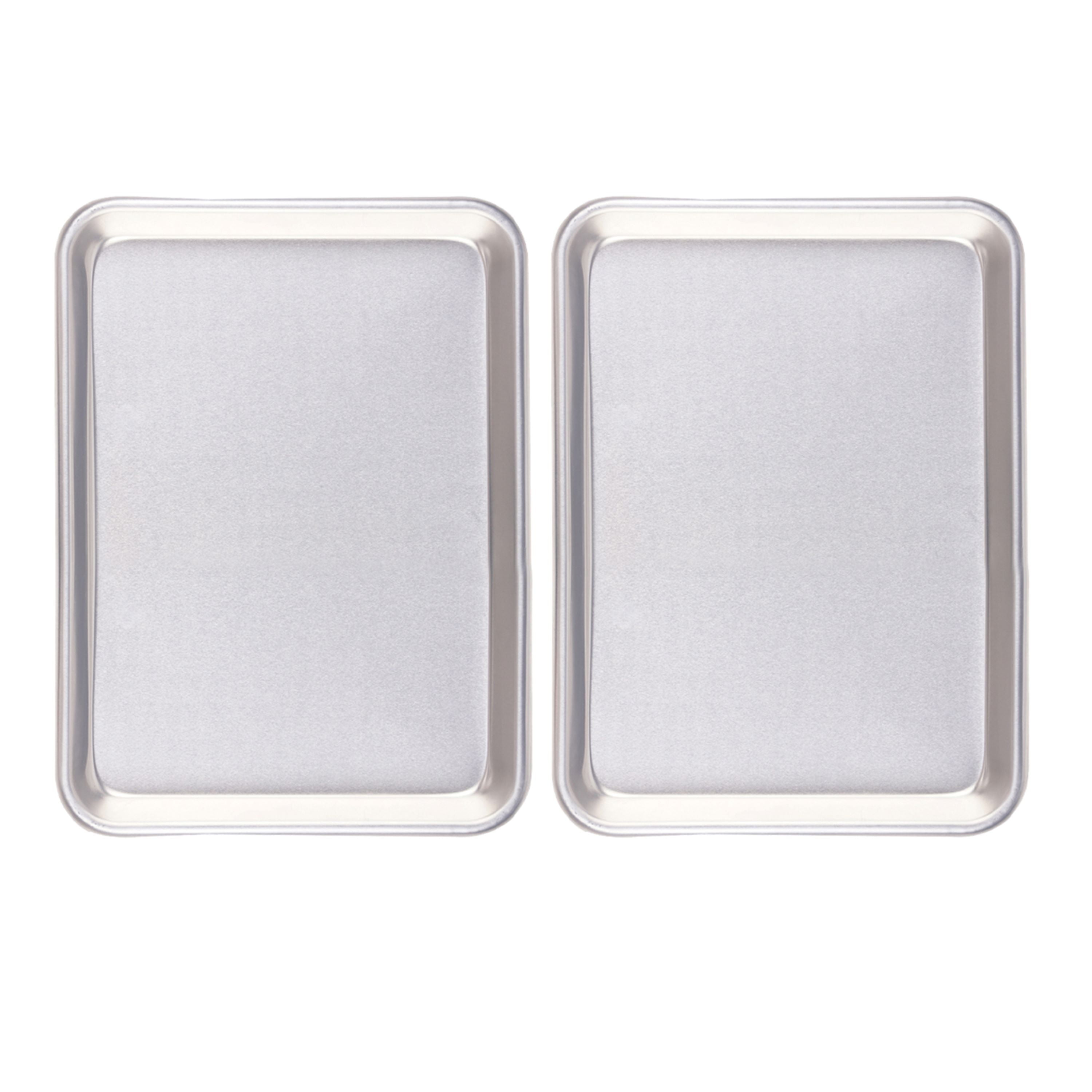 Mainstays 2 Piece Rectangular Aluminum Small Baking Sheet Set