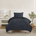 thumbnail image 1 of Mainstays Twin/Twin XL Comforter Set, All-Season, 2-Piece, Grey, 1 of 12