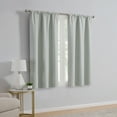 thumbnail image 1 of Mainstays Iris Linen Look 100% Blackout Curtain Panel Pair, Set of 2 Room Darkening Drapes for Bedroom, Green, 37"W x 63"L, 1 of 5