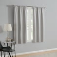 thumbnail image 1 of Mainstays Iris Linen Look Blackout Curtain Panel Pair, Set of 2, Silver, 37 in x 63 in, 1 of 5