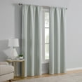thumbnail image 1 of Mainstays Iris Linen Look 100% Blackout Curtain Panel Pair, Set of 2 Room Darkening Drapes for Bedroom, Soft Sea, 37"W x 84"L, 1 of 5