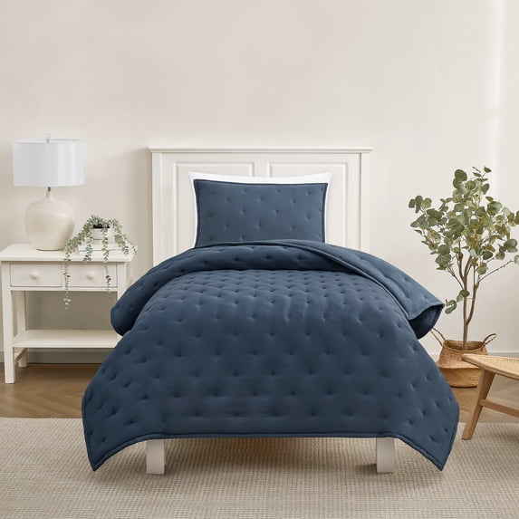 Navy Mainstays Twin/Twin XL Conforter Set