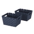 thumbnail image 1 of Mainstays 2-Piece Navy Nylon Storage Basket Set with Handles, 1 of 6