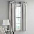 thumbnail image 1 of Mainstays Solid Blackout Curtain Panel Pair, Set of 2, Light Gray, 30”W x 63”L, 1 of 5