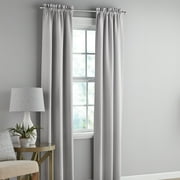 Mainstays Solid Blackout Curtain Panel Pair, Set of 2, Light Gray, 30”W x 84”L