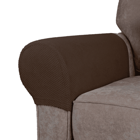 Mainstays 2-Piece Solid Print Polyester Sofa Slipcovers, Brown