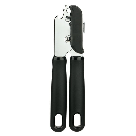 Mainstays 2 Ply Manual Can Opener with Integrated Bottle Opener, Black