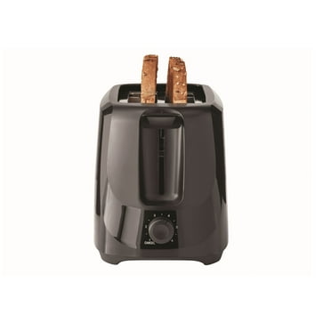 Mainstays 2-Slice Toaster with 6 Shade Settings and Removable Crumb Tray, Black