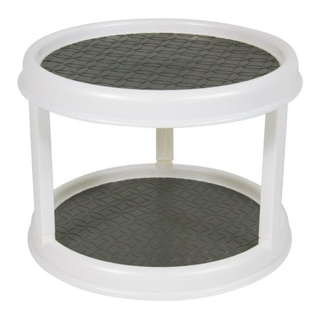 Mainstays 2-Tier Plastic Spice Rack Organizer Turntable