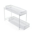 thumbnail interactive-video image 1 of Mainstays 2-Tier Sliding Spice Organizer Rack, Pull-Out Cabinet and Pantry Spice Storage Rack for Kitchen Organization, 4.5" x 11", White, 1 of 11