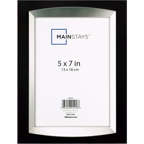 Mainstays 2Tone 5" x 7" Metal Picture Frame, Black, Set of 2